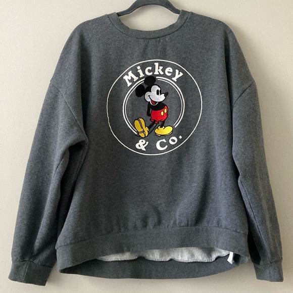 Disney Tops - Disney Classic Mickey Embroidered Crewneck Sweatshirt XXL